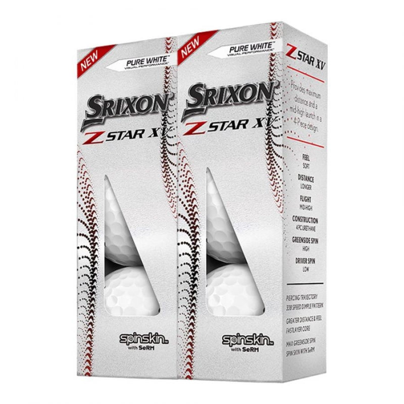 Balles Srixon - ZStar XV Pure White