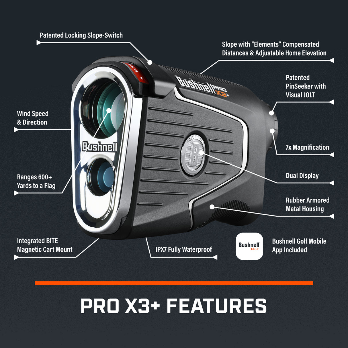 Télémètre Bushnell Pro X3+