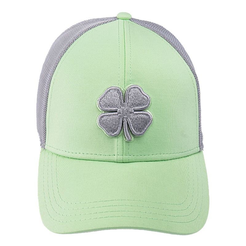 Schwarzklee-Mintgrau-Premium-Kappe