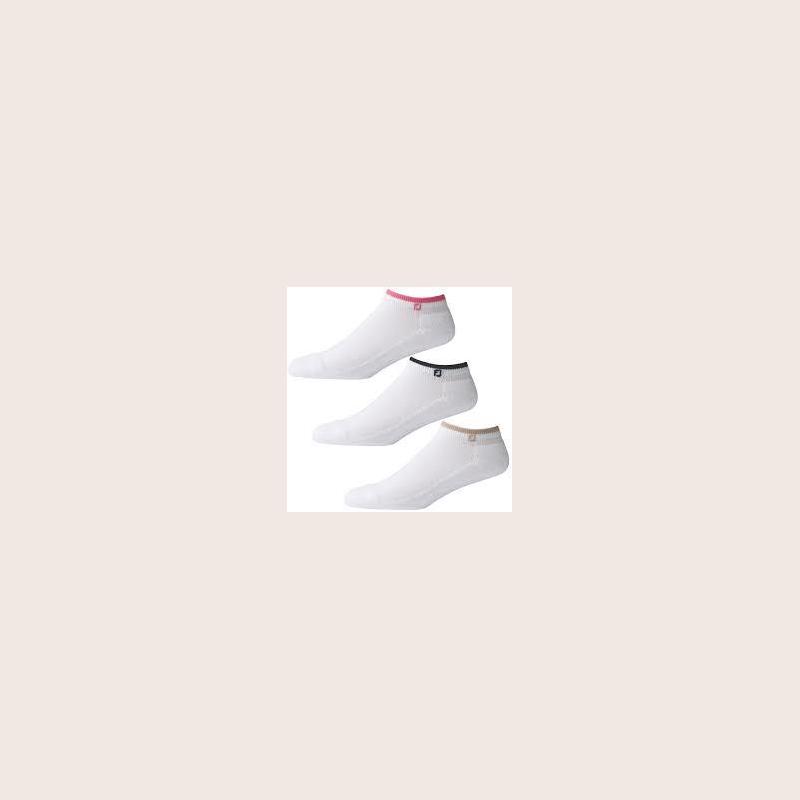 Chausettes courtes Footjoy Comfortsoft Femme Blanche (Pack de 3)