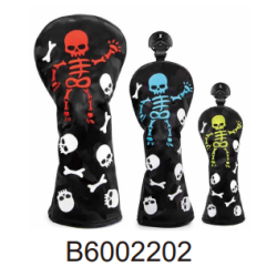 Head Cover noir Tete de mort multicolor B6002202