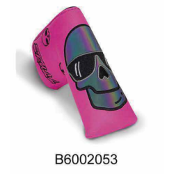 Head Cover Putter Blade Pink tete de mort B6002053