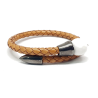 Bijoux - Bracelet PR3 Brown leather / blacked silver - Agathe Blanche