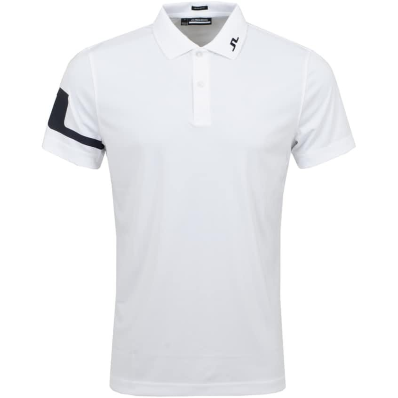 Polo J.Lindeberg Heath Reg Fit Golf WHITE