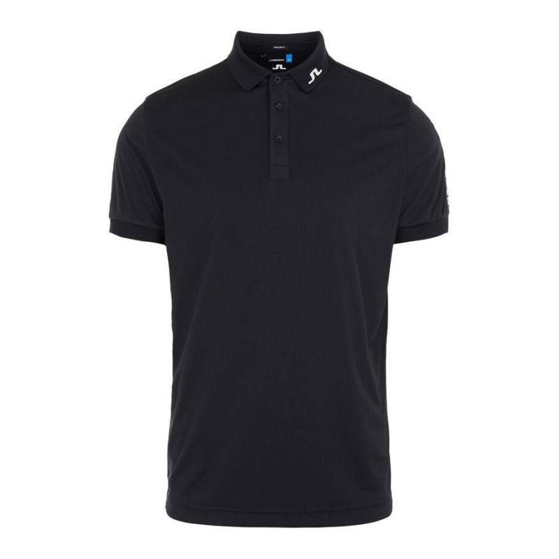 Polo Men J.Lindeberg BLACK Tour Tech Reg TX Jersey