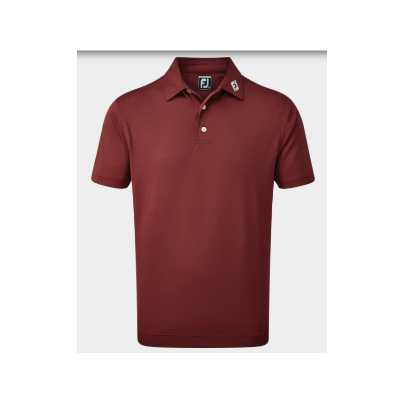 Polo Homme Footjoy Stretch Pique Solid BORDEAU