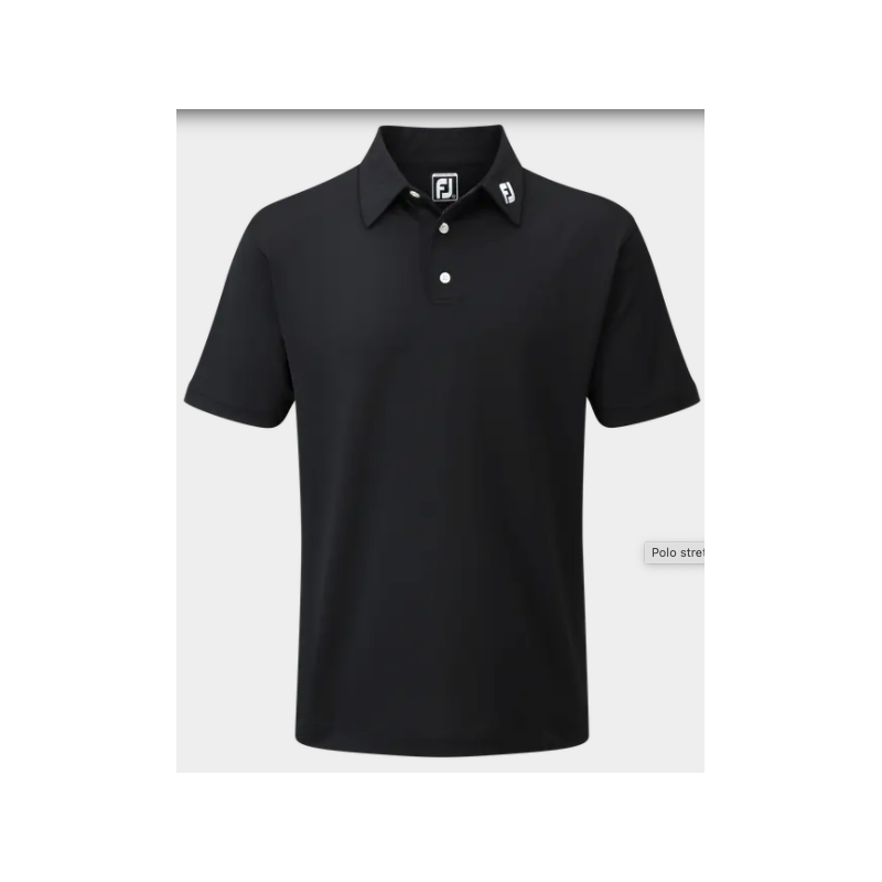 Polo Homme Footjoy Stretch Pique Solid BLACK