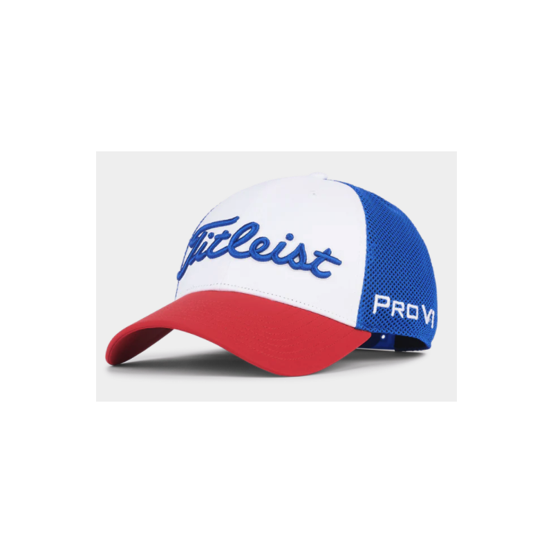 Casquette Titleist Tour Performance Mesh White / Royal / Red