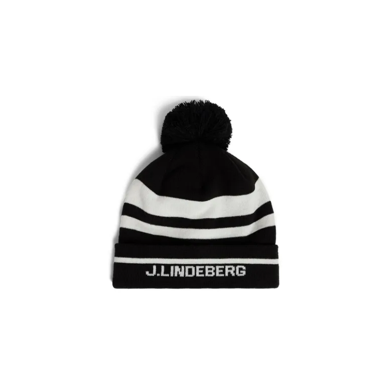 Stripe Beanie / Bonnet J.Lindeberg Black