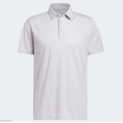 Polo adidas white grey Jacquard Textured men