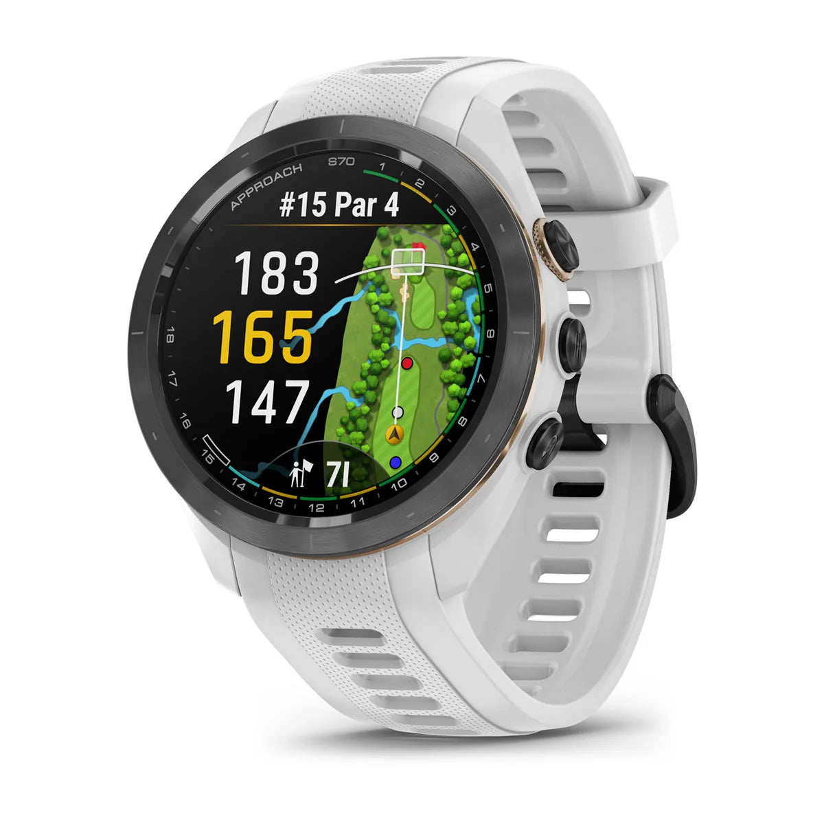 Montre GPS de golf Garmin Approach S70 Blanche