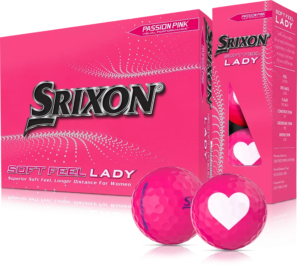 Balles Srixon Soft Feel Lady Rose Valentine